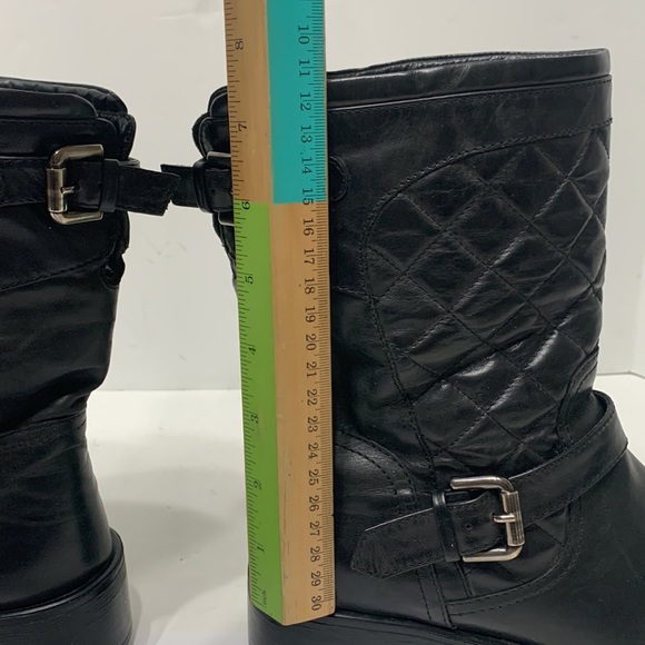 Aquatalia quilted black boot Lynn moto - Picture 14 of 15